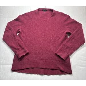 J CREW Merino Wool Sweater Womens Crew Neck Size M, Maroon